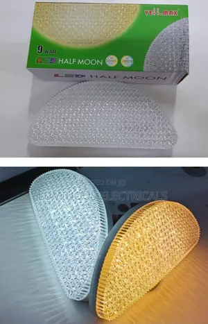 Vellmax 9W Half Moon LED Wall Lamp Decorative Crystal Gate