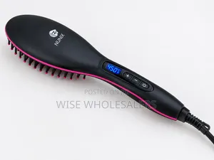 Nunix Electric Hair Straightening Brush With Temperature Control