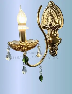 Vintage Gold Luxury Crystal Wall Lamp Elegant Single Bracket Light
