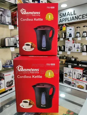 Ramtons Cordless Water Kettle 1.7 Litres Black and Red RM/609