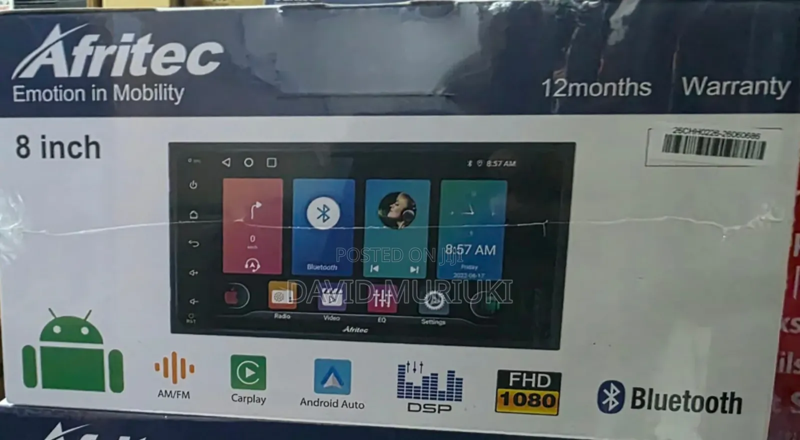 Afritec 8-Inch Android Car Stereo