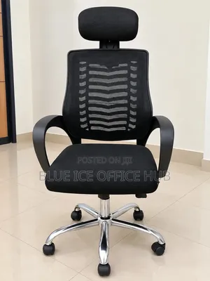 Black Mesh Headrest Chair