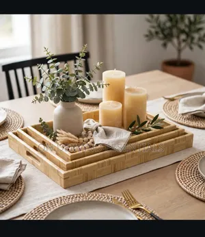 Multi-Functional Bamboo Food Serving Trays for Household Use/Decor