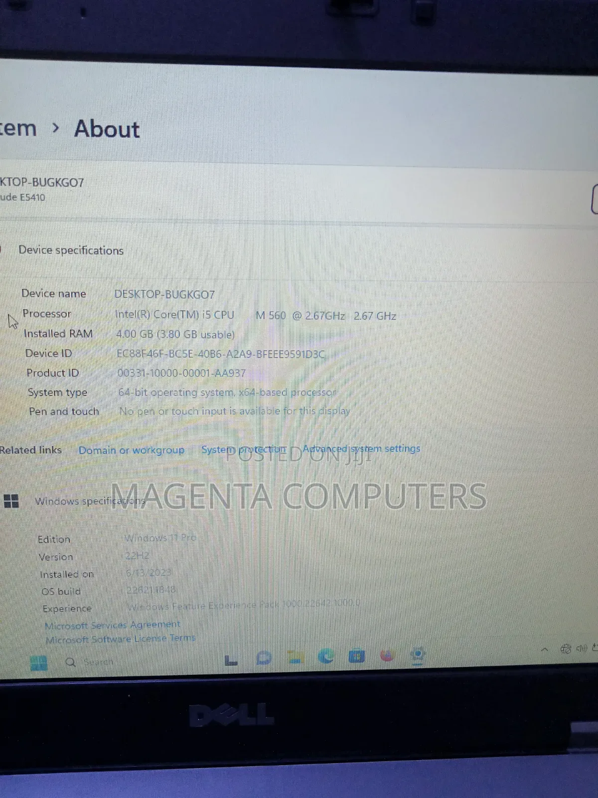 Laptop Dell Latitude E5410 4GB Intel Core i5 HDD 250GB