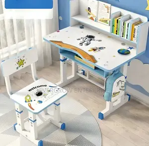 Blue White Study Kids Table