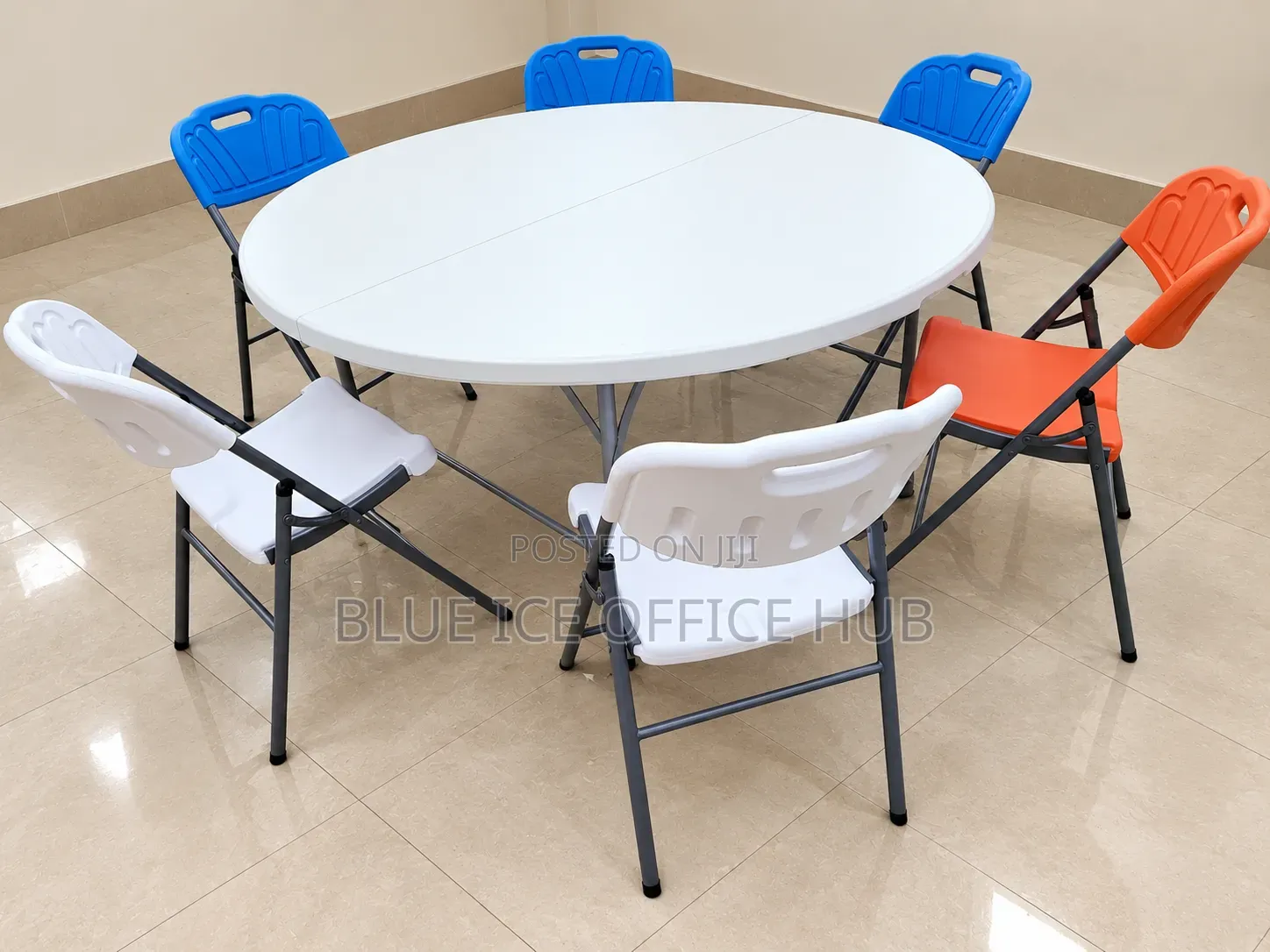 Round Folding Table and Chairs