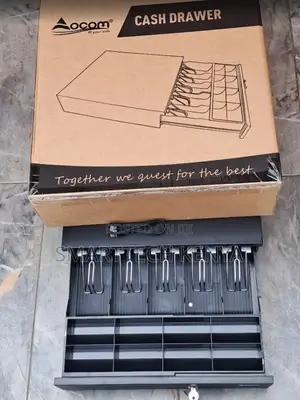 POS Cash Drawer Box With 5-Tray –Secure Lockable Cash Storage Drawer