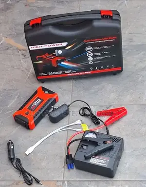 Car Battery Booster Jump Starter With Tyre Inflator and Pressure Gauge