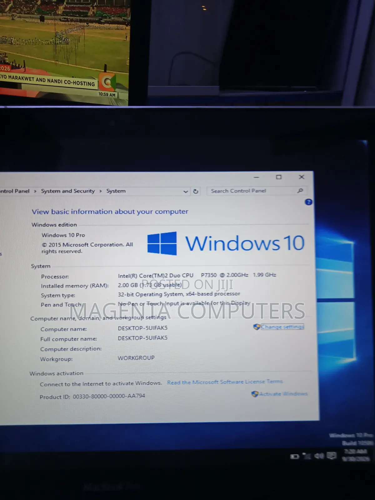 Laptop Apple MacBook 2010 2GB Intel Core 2 Duo HDD 320GB