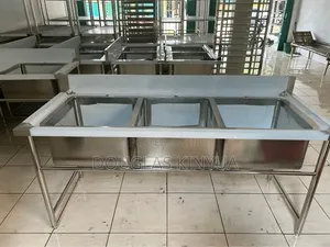 Stainless Steel Triple Bowl Kitchen Sink.