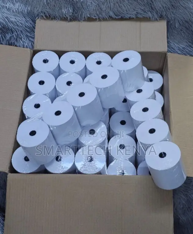 80mm X 80mm Thermal Receipt Paper Rolls – High-Quality White