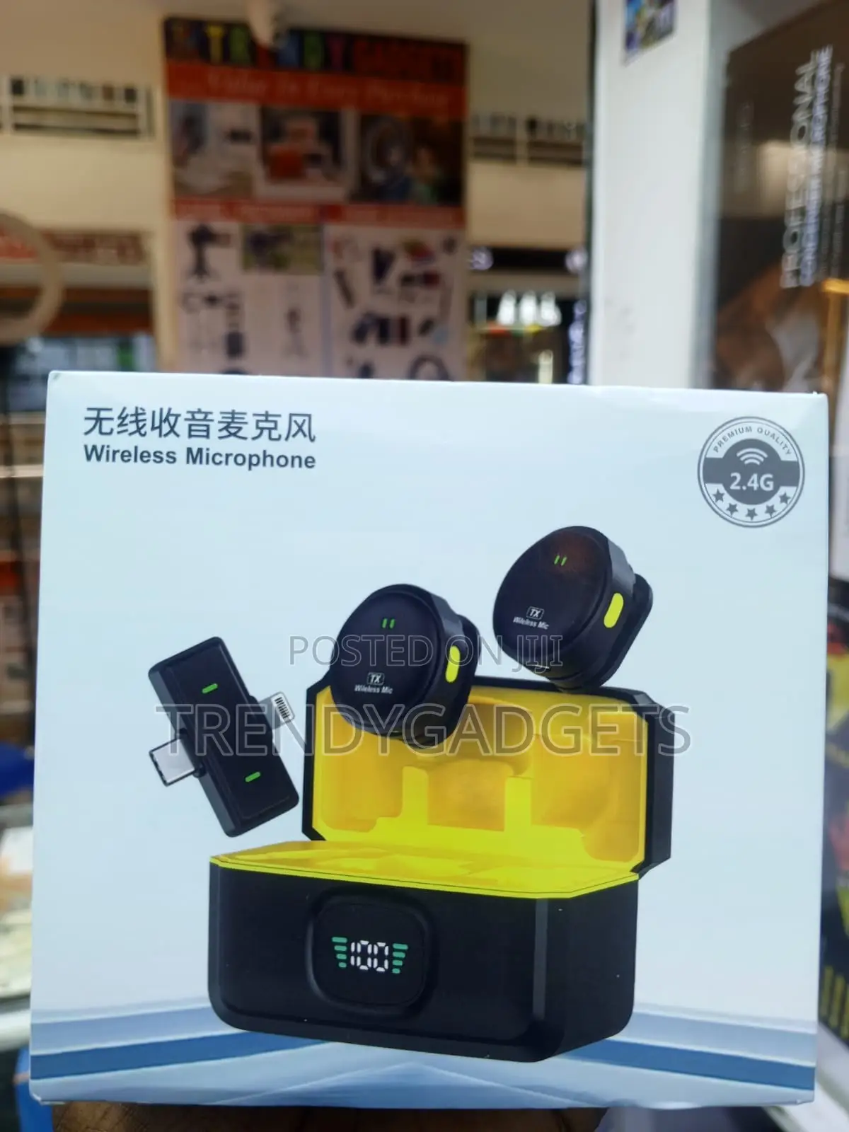 Q9 Dual Mic Wireless Microphone 50M Range for iPhone Android