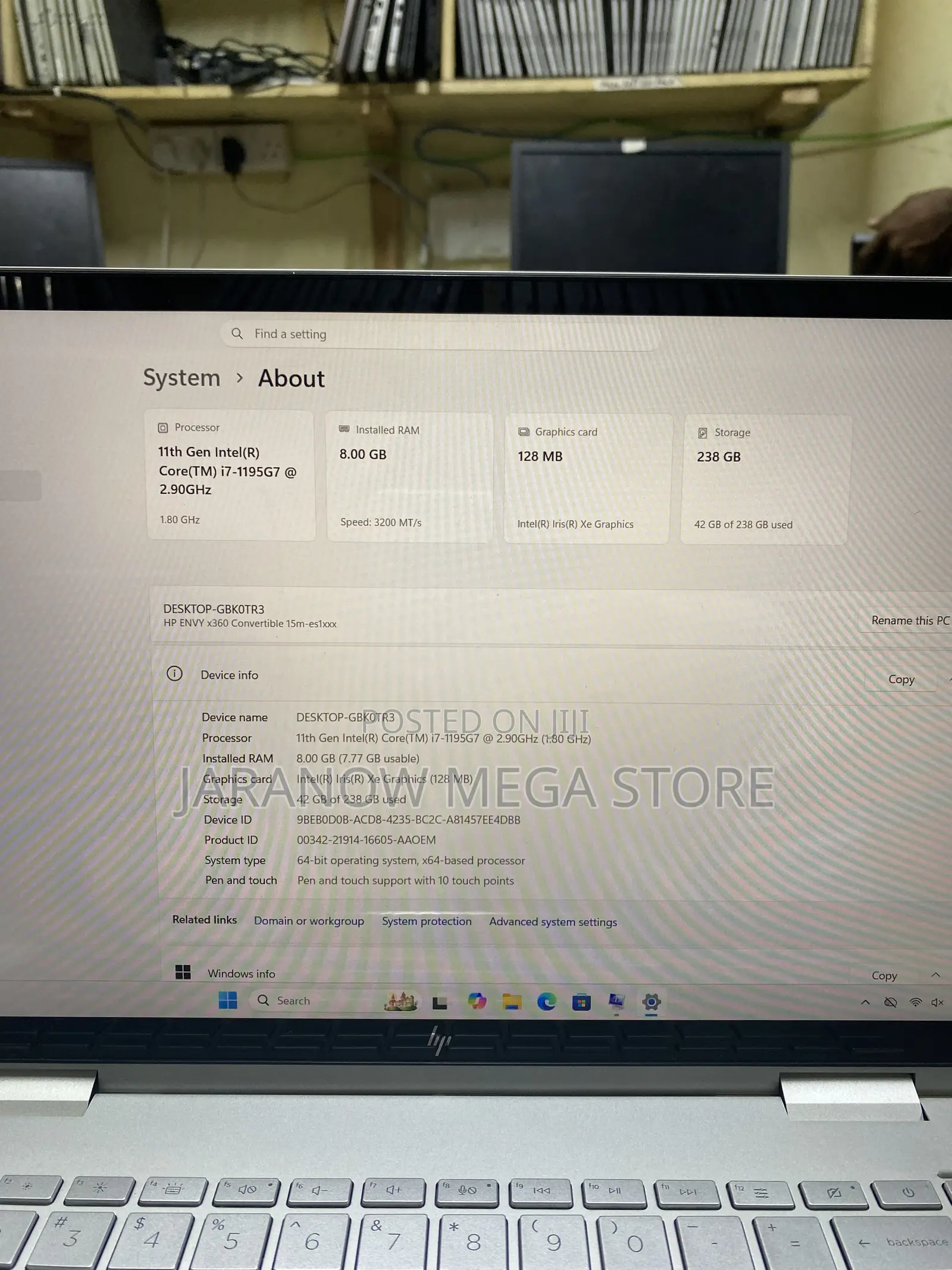 Laptop HP Envy x360 8GB Intel Core i7 SSD 256GB