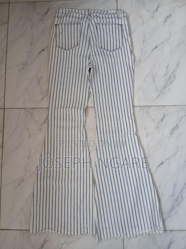 Thrifted Women’s Stretchy Flared Pants – High Waist, W34, H40/46, L45