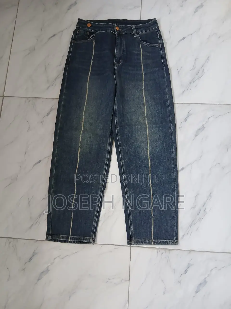 Thrifted Women’s Flared Denim Jeans – Stretchy, W35, H44/46, L40