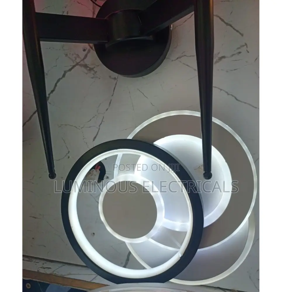 Modern Tricolor LED Ceiling Light & Minimalist Nordic Ring Chandelier