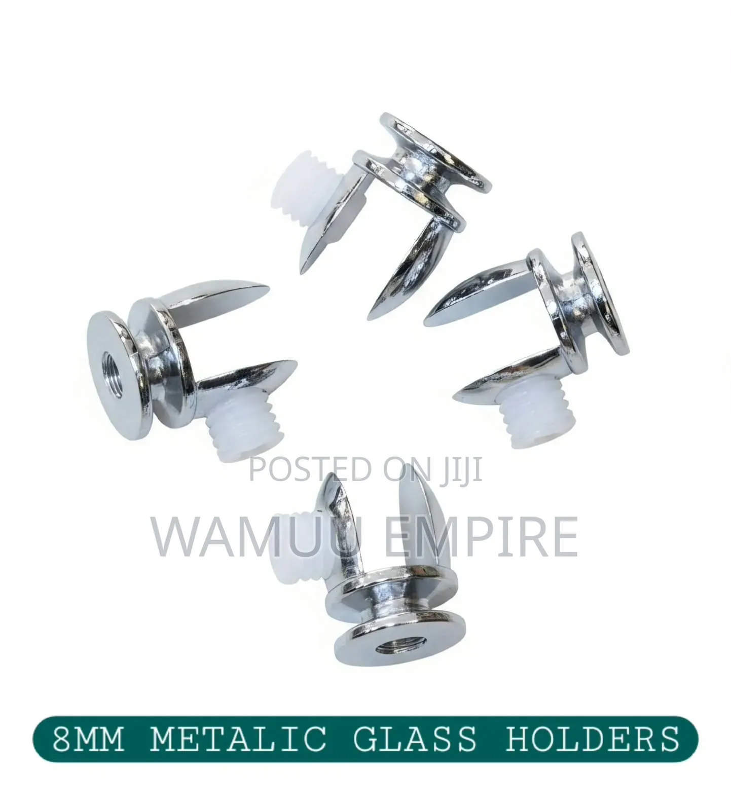 8mm Metallic Glass Shelf Holders