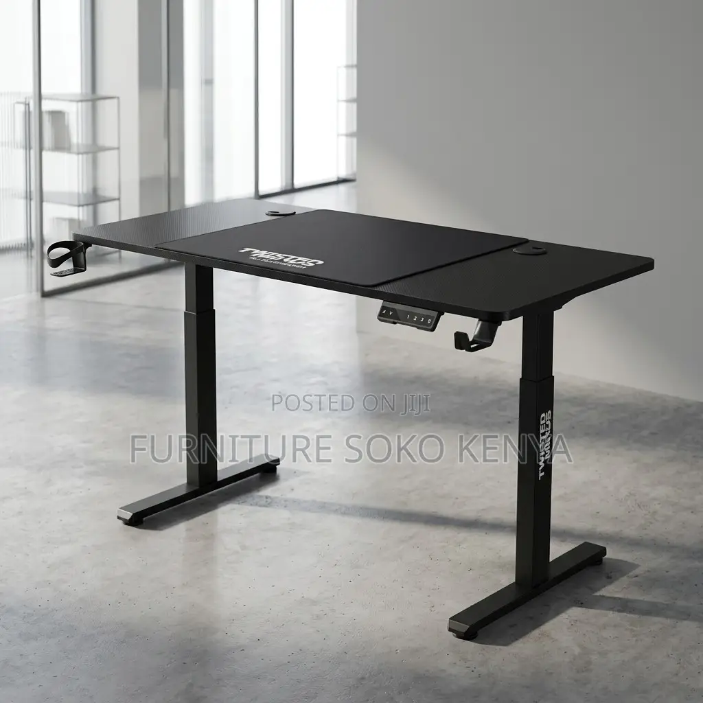 Desk : Motorized Electric Height-Adjustable Sit-Stand Office Desk