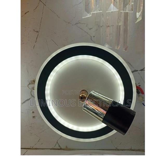 Modern Tricolor LED Corridor Ceiling Light With Rotatable Spotlight