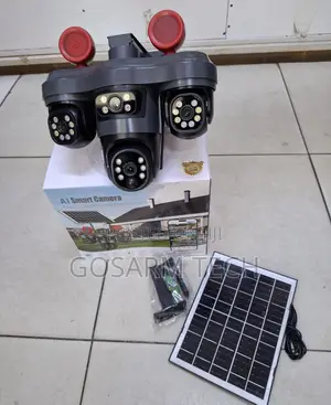 V380 Triple Lens 4G Solar Camera for Outdoor Property Protection