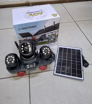 Triple Lens WiFi Solar PTZ CCTV Camera for Outdoor Security