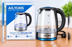 Modern Ailyons 1.8L Glass Kettle – Blue LED Illumination
