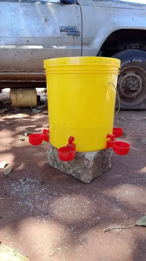 Poultry Drinking Bucket- 5red Cups
