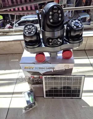 V380 4G Solar CCTV AOV Camera With Four Independent PTZ Lenses