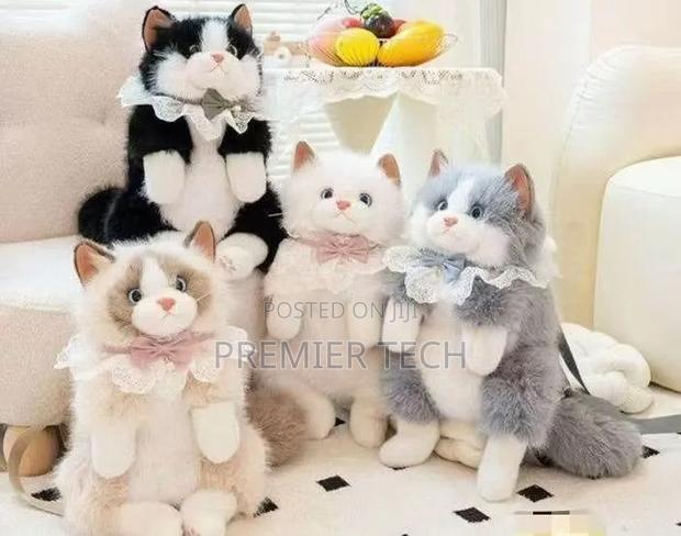 Cute Cat Plush Backpack Purse for Girls & Women