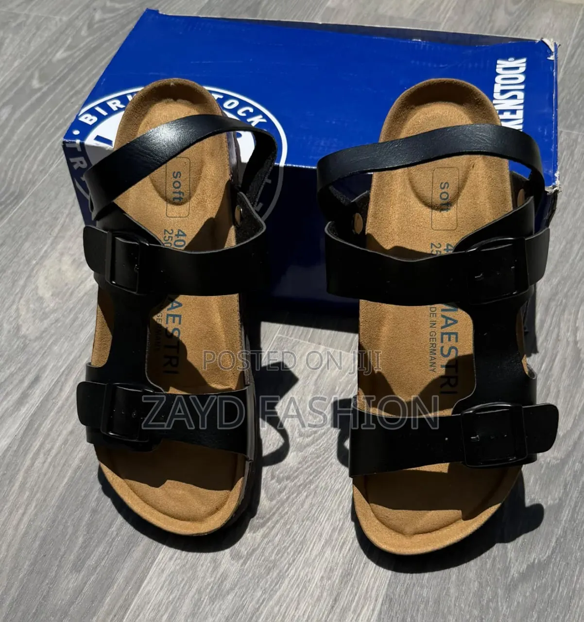 Black Open Jesus Sandals