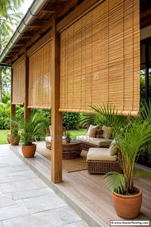 Bamboo Blinds for Elegant Bedroom Windows