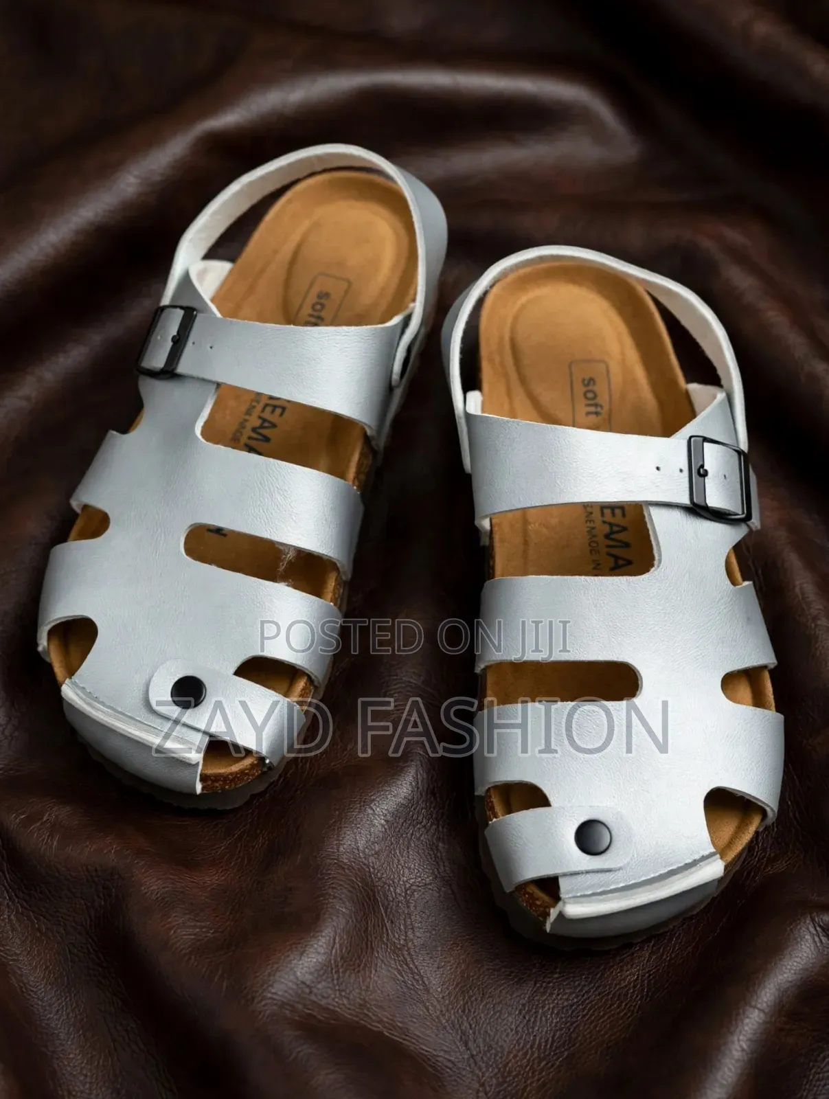 Silver Closed Jesus Sandals