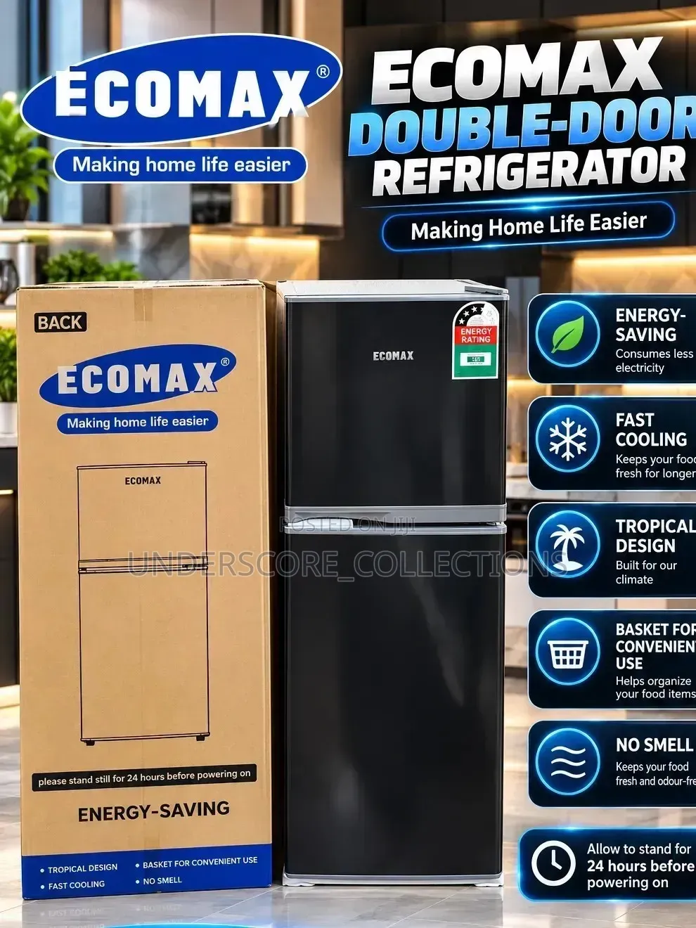 Ecomax 90litres Dark Silver Single Door Refrigerator at 19000