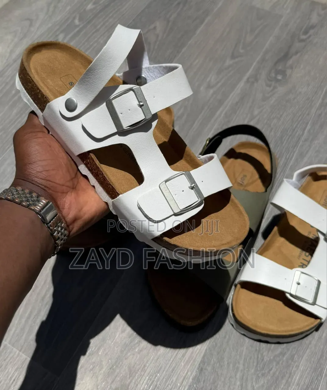 White Open Jesus Sandals