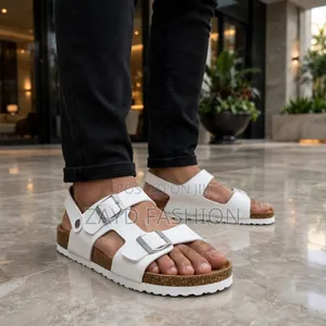 White Open Jesus Sandals