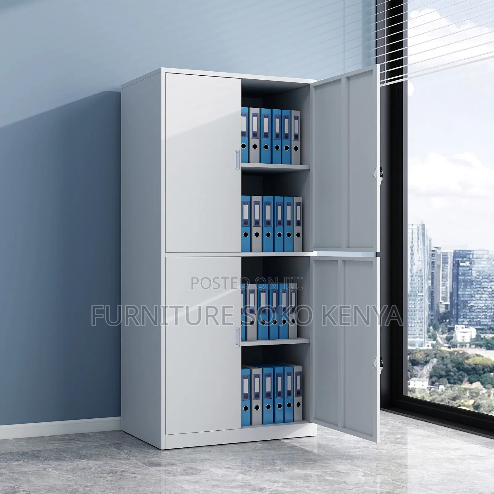 Filing Cabinet | Four-Door Lockable Steel Storage Cabinets