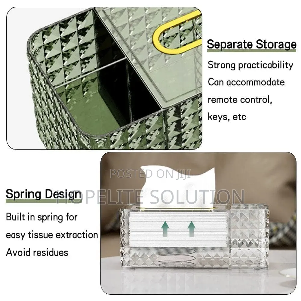 Spring Fitted Acrylic 3 Slot Serviett Holder Now Available in Green