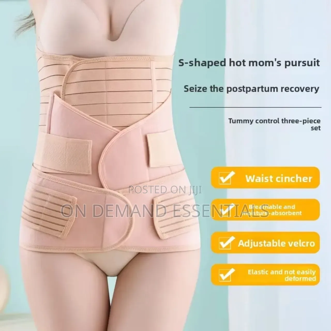 3-in-1 Postpartum Support Belt – Black