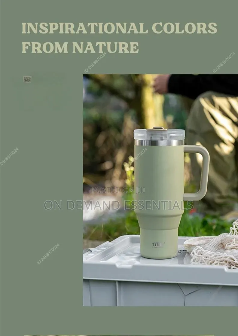 Insulated Travel Mug With Handle & Lid
