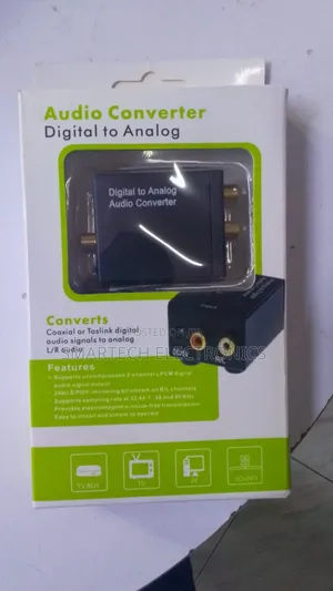 Digital to Analog Audio Converter + Optical CS Audio L/R 2RCA Adapter