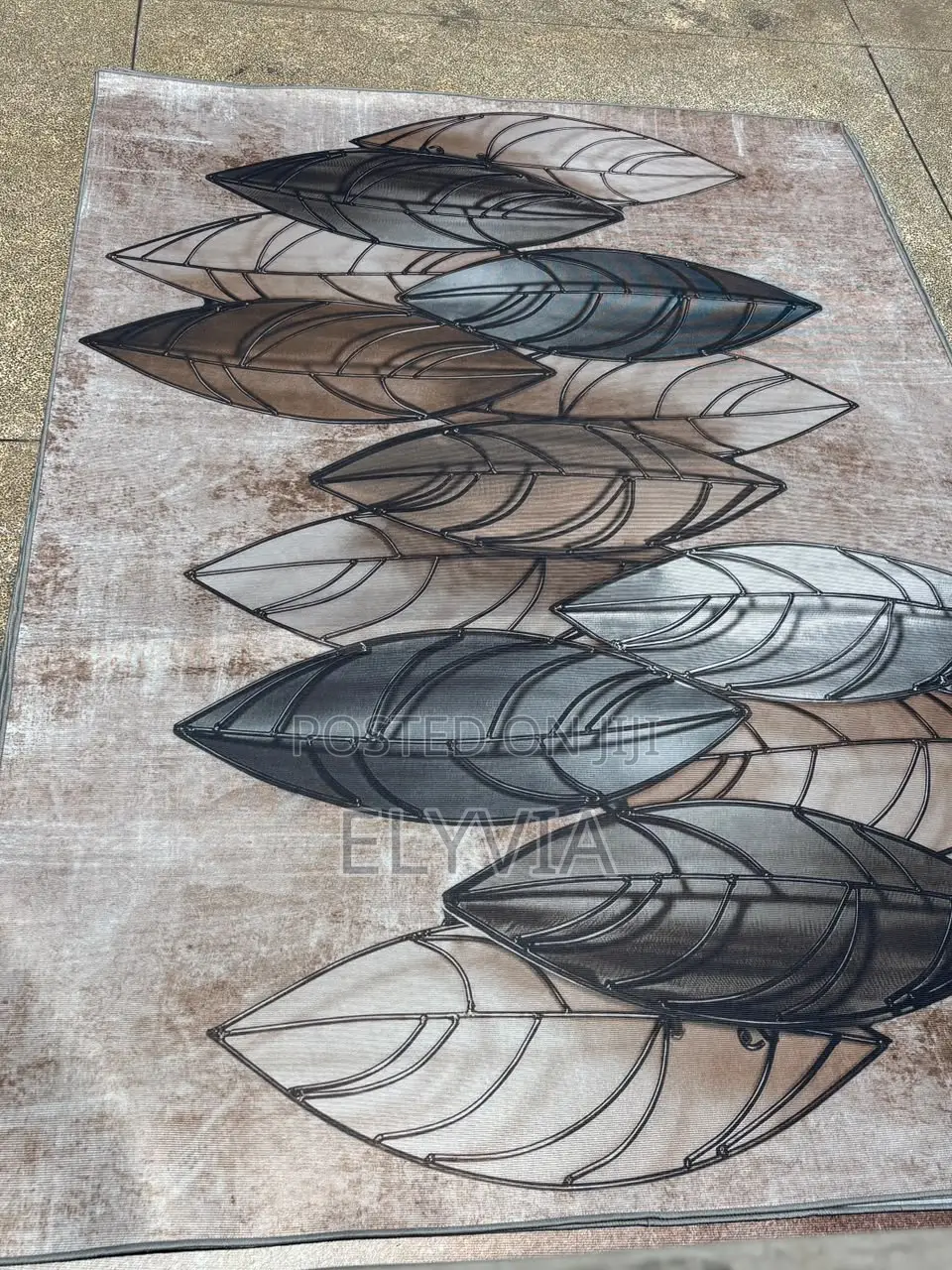 5×8 Ft Modern Printed Carpet With 3D Visual Effect