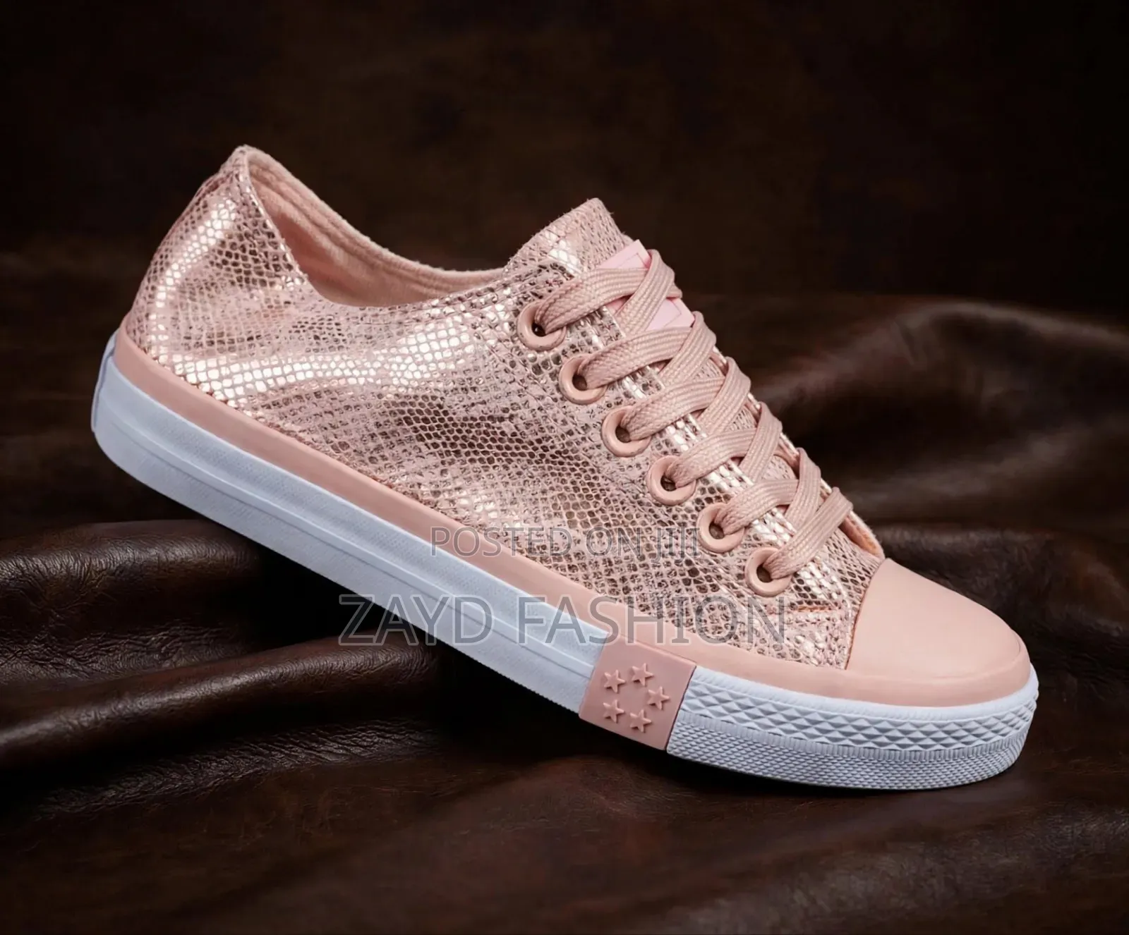 Peach Scale Converse Leather