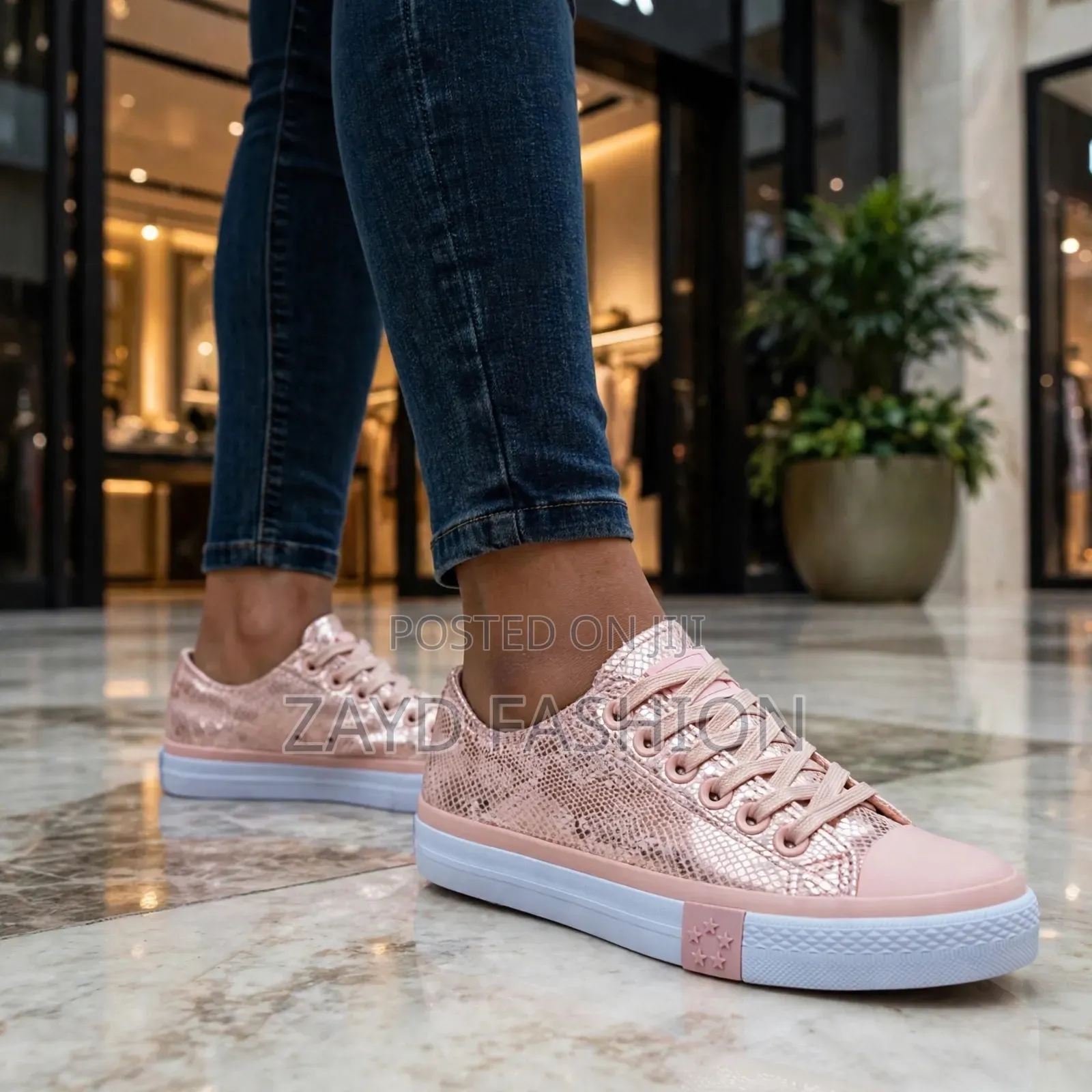 Peach Scale Converse Leather