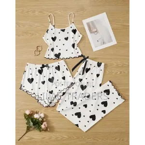 3-Piece Love Pajama Set for Women – M to 2XL Bre