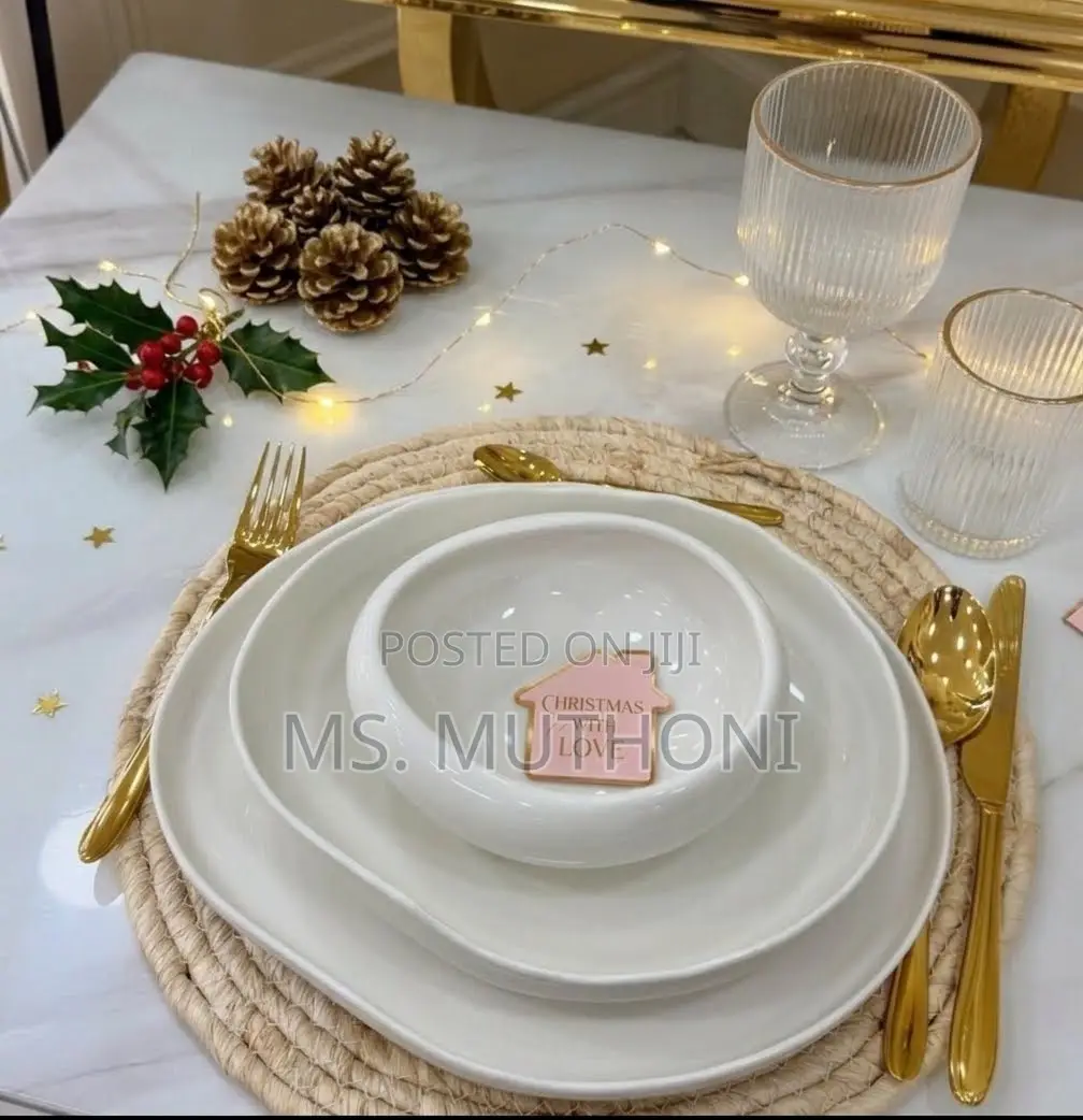 Large Set (27 PCS Dinner Set )Modern European Double Glaze Porcelain