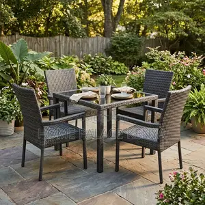 Rattan Outdoor Set; 4-Seater Outdoor Rattan Garden Set