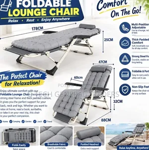 2 in 1 Foldable Recliner Lounge Chair/Bed With Cushion