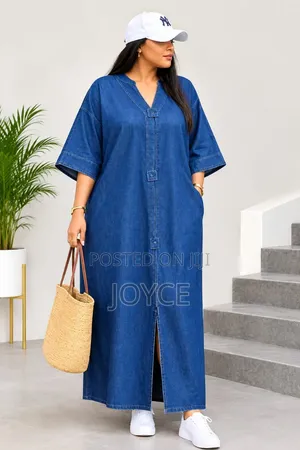 Denim Dress With a Slit