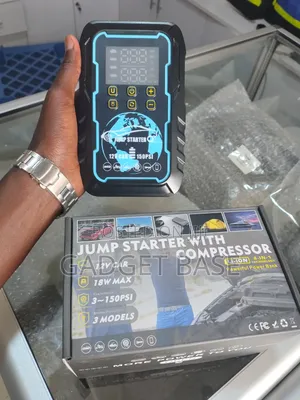 4-in-1 Car Jump Starter With Air Compressor – 12V Portable Power Bank