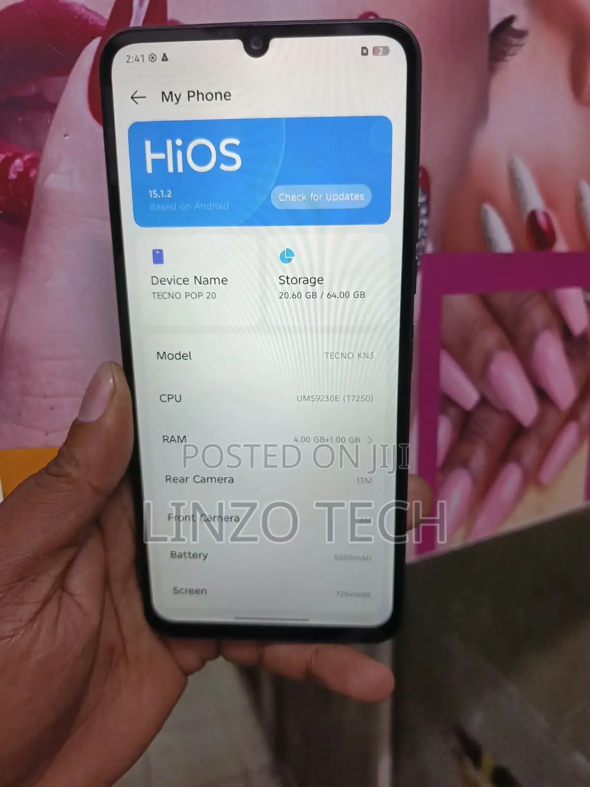 Tecno Pop 20 64 GB Silver
